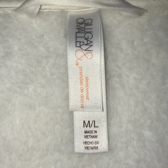 Gilligan & O’Malley sleepwear cozy long sleeve robe 2 pockets belt NEW size M-L - Picture 5 of 10